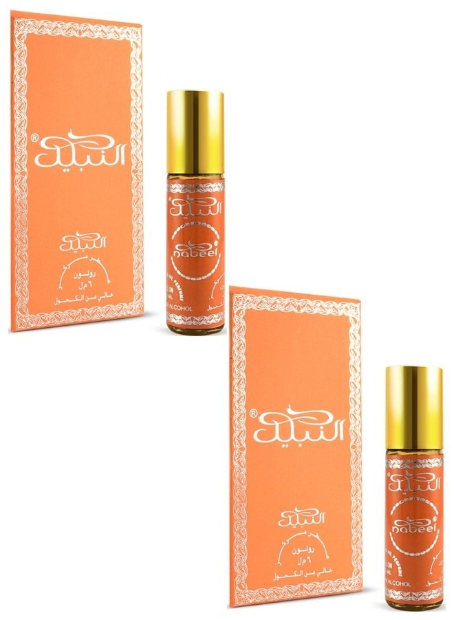 Nabeel 2 Pcs Nabeel Alcohol-Free Roll On Oil Perfume 6ML Long-Lasting Halal Attar with Deep Oriental Luxury - Image 1